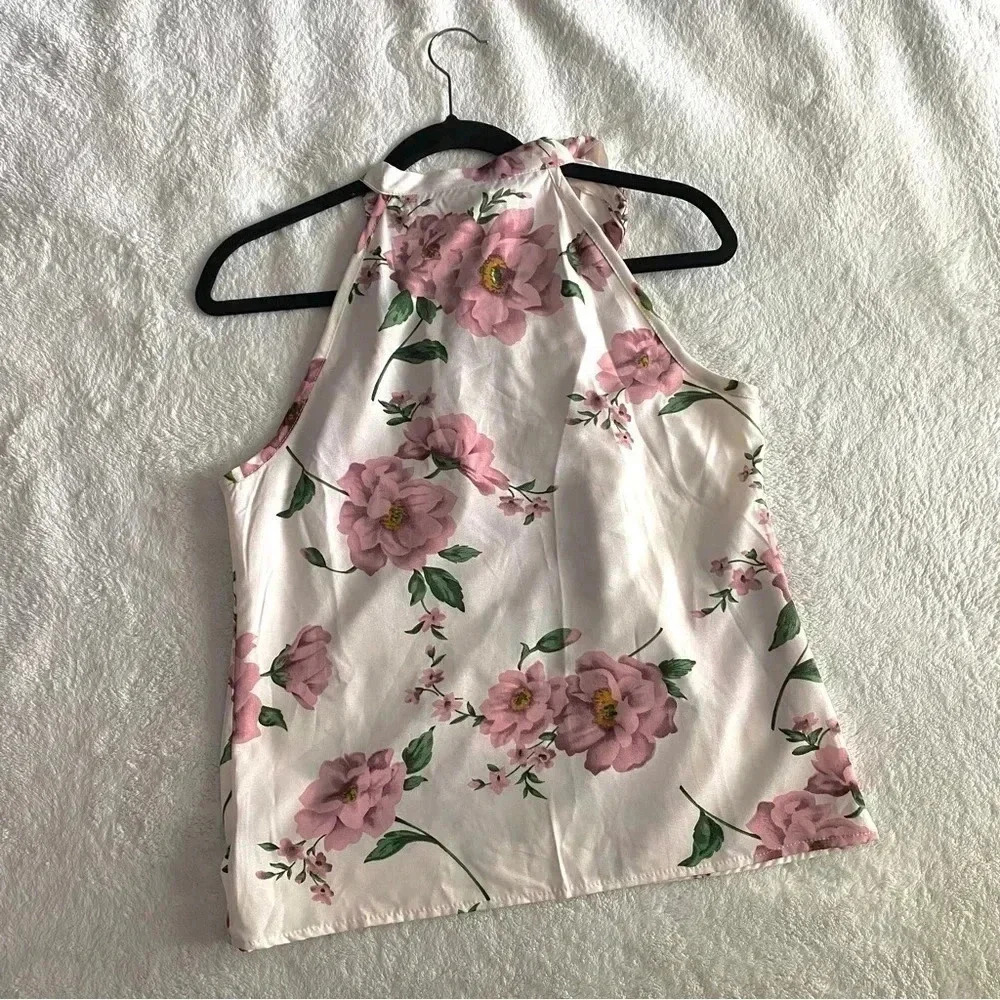 Tie Neck Floral Blouse​ - Picture 5 of 6